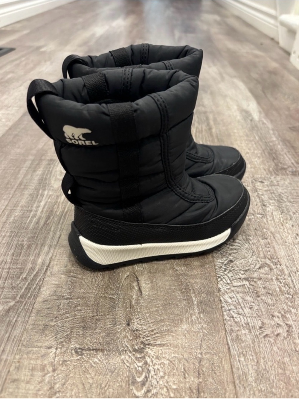 Sorel Kids Black Quilted Snow Boots